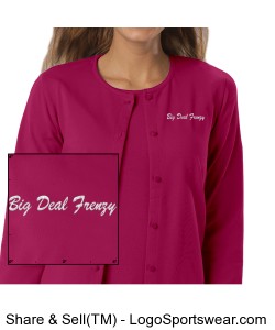 Ladies Long Sleeve Button Front Cardigan Design Zoom
